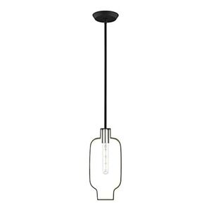 Livex Lighting 45512 Meadowbrook 1 Light 7" Wide Abstract Mini Pendant - Black